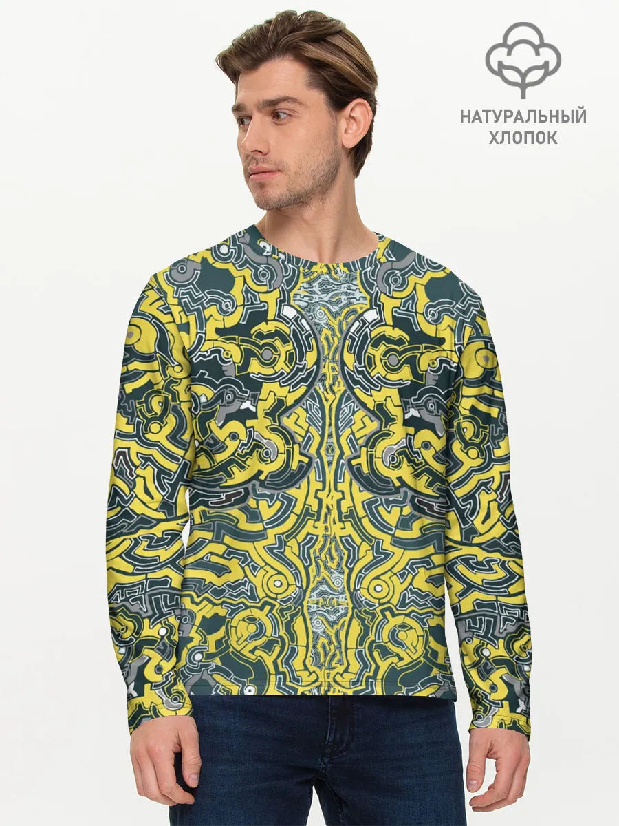 Мужской лонгслив базовый / УЗОР , ФУТУРИЗМ,