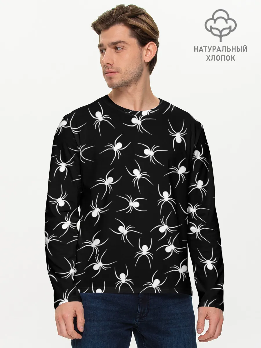 Мужской лонгслив базовый / Пауки