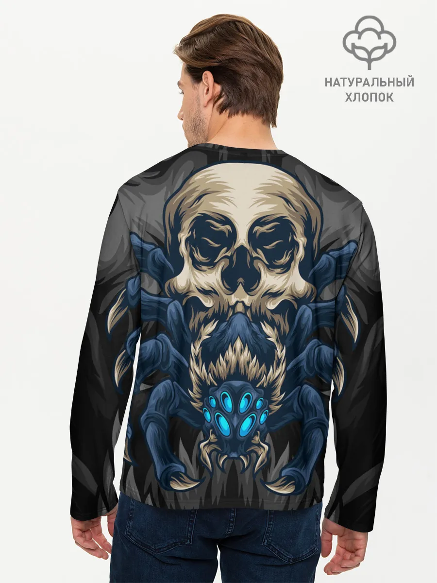 Мужской лонгслив базовый / Демонический паук
