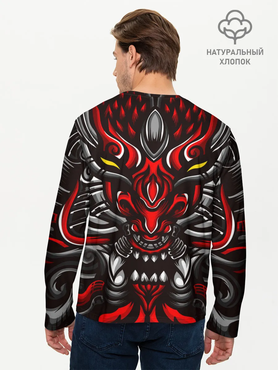 Мужской лонгслив базовый / Абстракция демон