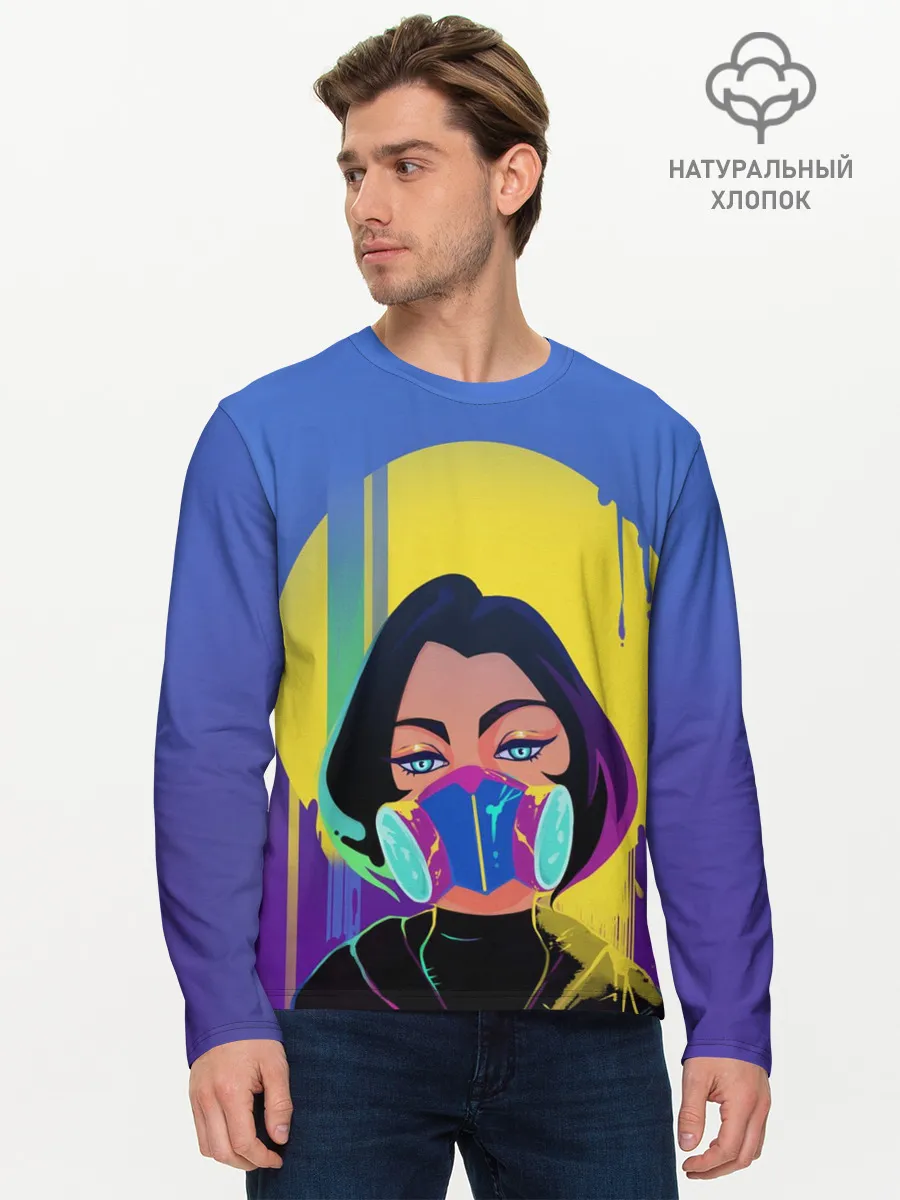 Мужской лонгслив базовый / AntiCorona