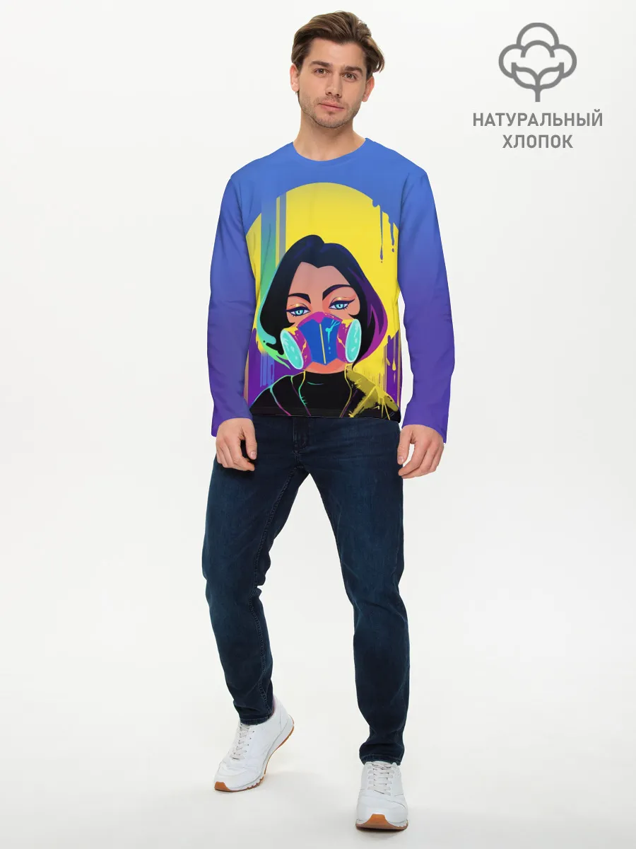 Мужской лонгслив базовый / AntiCorona