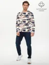 Мужской лонгслив базовый / Кремовый камуфляж