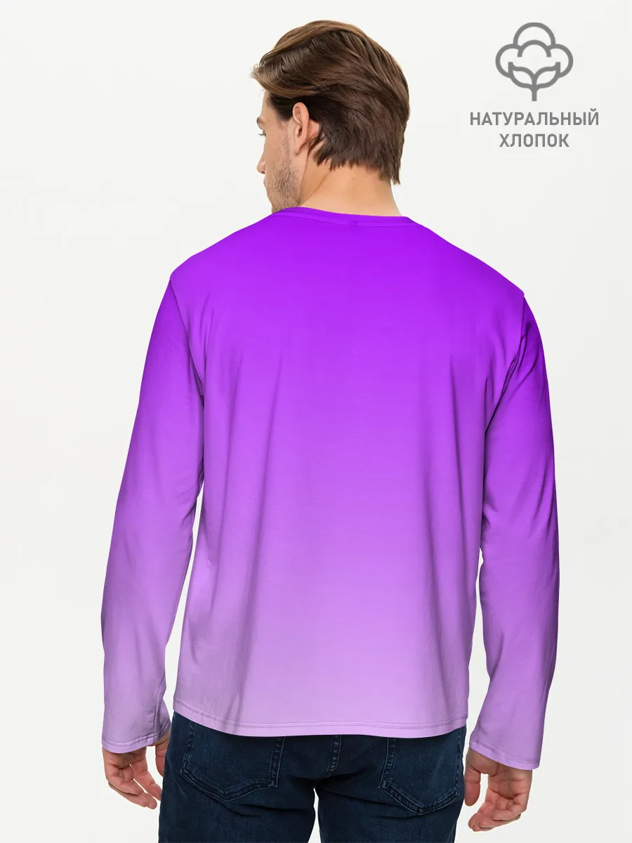 Мужской лонгслив базовый / Фиолетовый космос