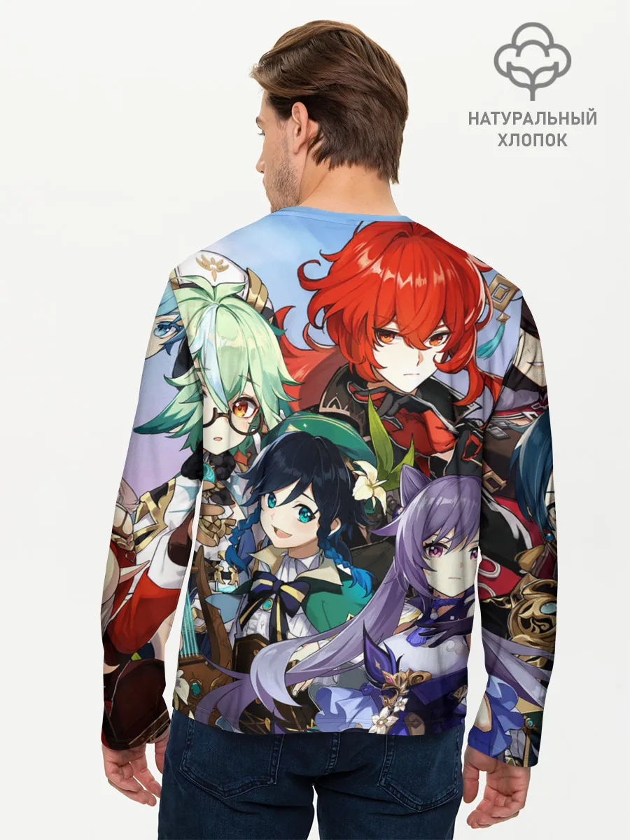 Мужской лонгслив базовый / Персонажи Genshin Impact