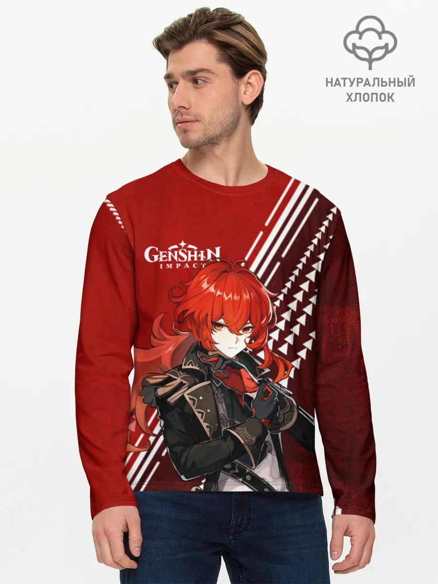 Мужской лонгслив базовый / Genshin Impact