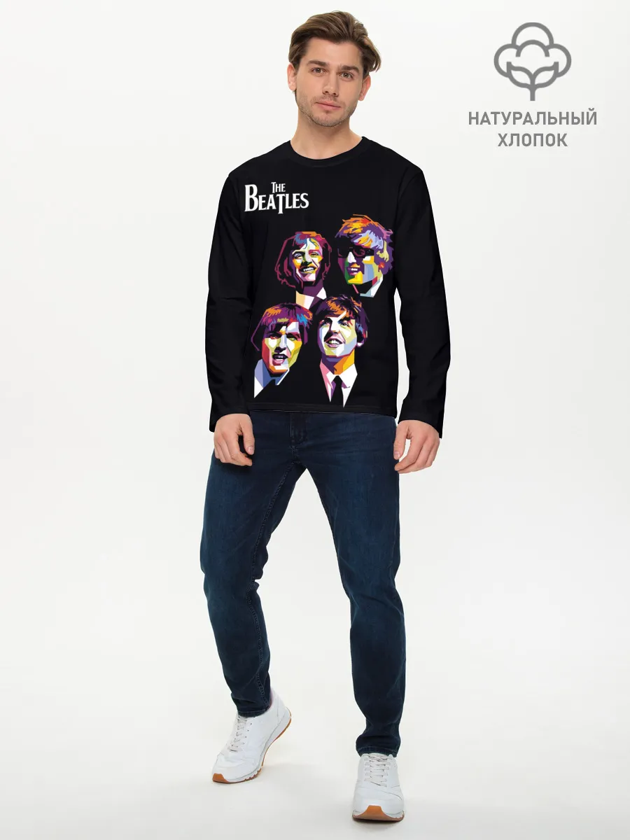 Мужской лонгслив базовый / The Beatles