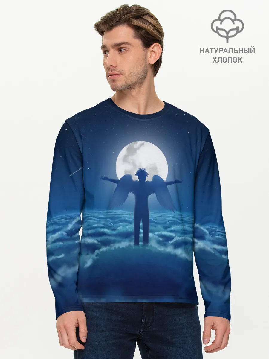 Мужской лонгслив базовый / Ангел