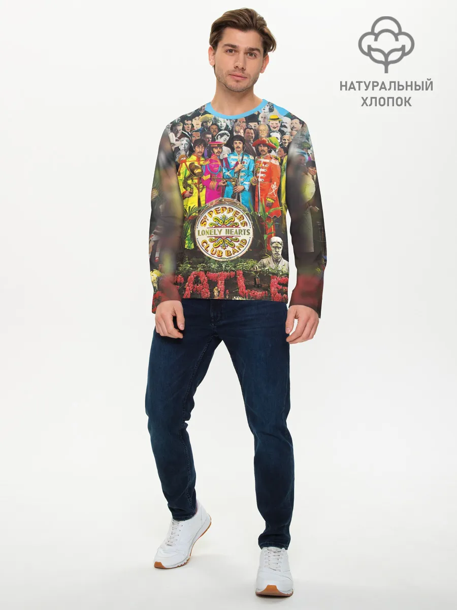 Мужской лонгслив базовый / THE BEATLES