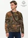 Мужской лонгслив базовый / Охотничий камуфляж
