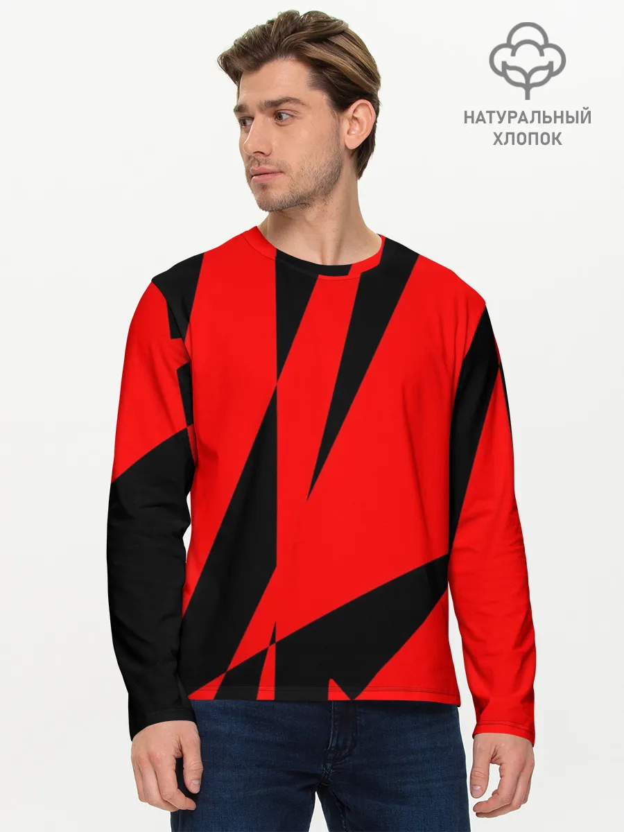 Мужской лонгслив базовый / Абстракция