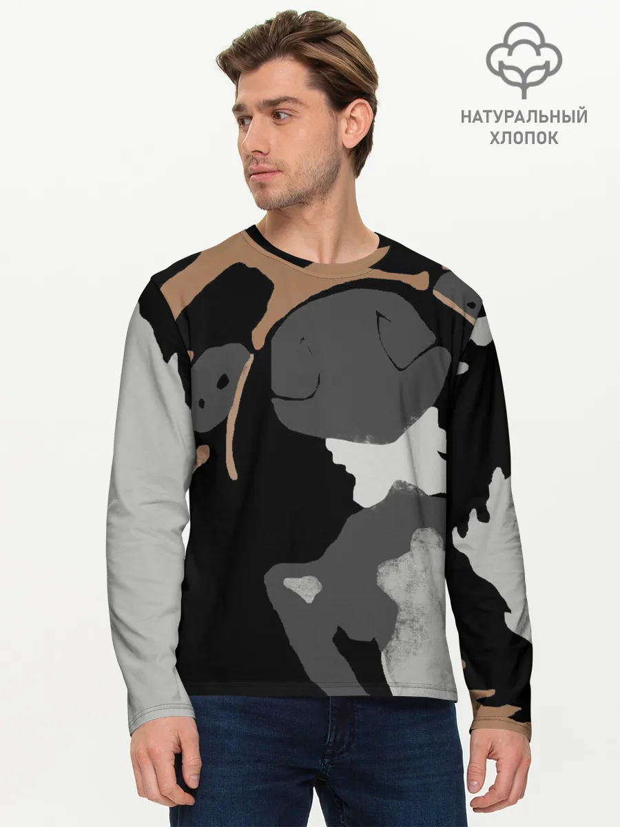 Мужской лонгслив базовый / Shiba Inu