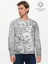 Мужской лонгслив базовый / Коты мемы кошки