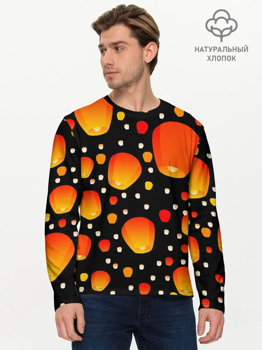 Мужской лонгслив базовый / Sky Lanterns