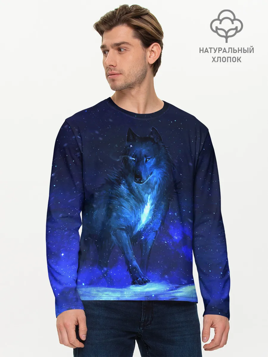 Мужской лонгслив базовый / Dark Wolf
