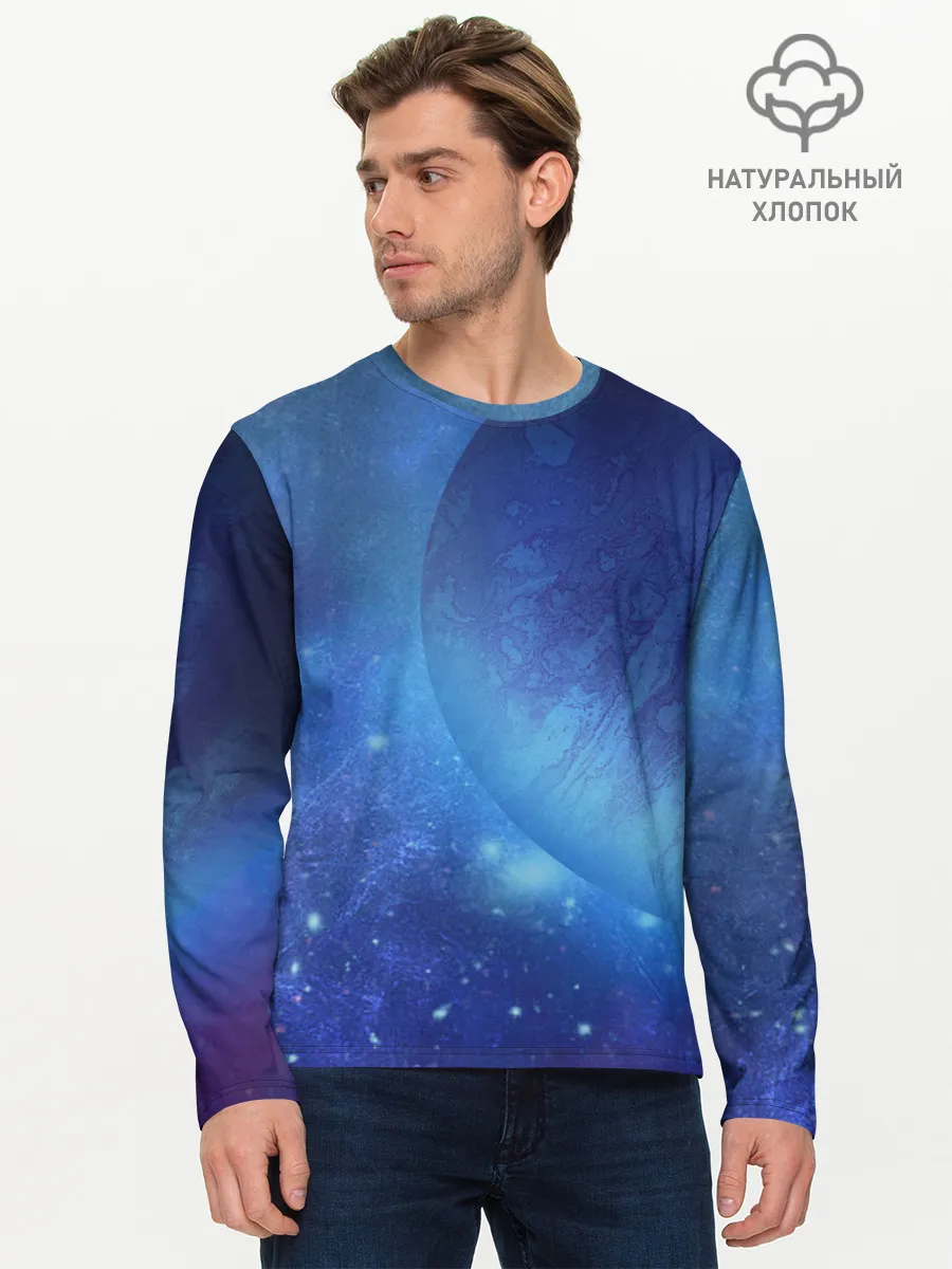 Мужской лонгслив базовый / Планета