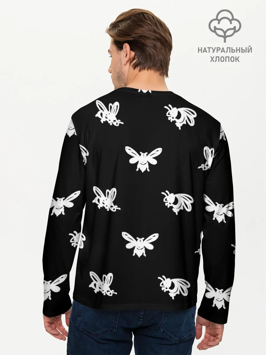 Мужской лонгслив базовый / Пчёлки