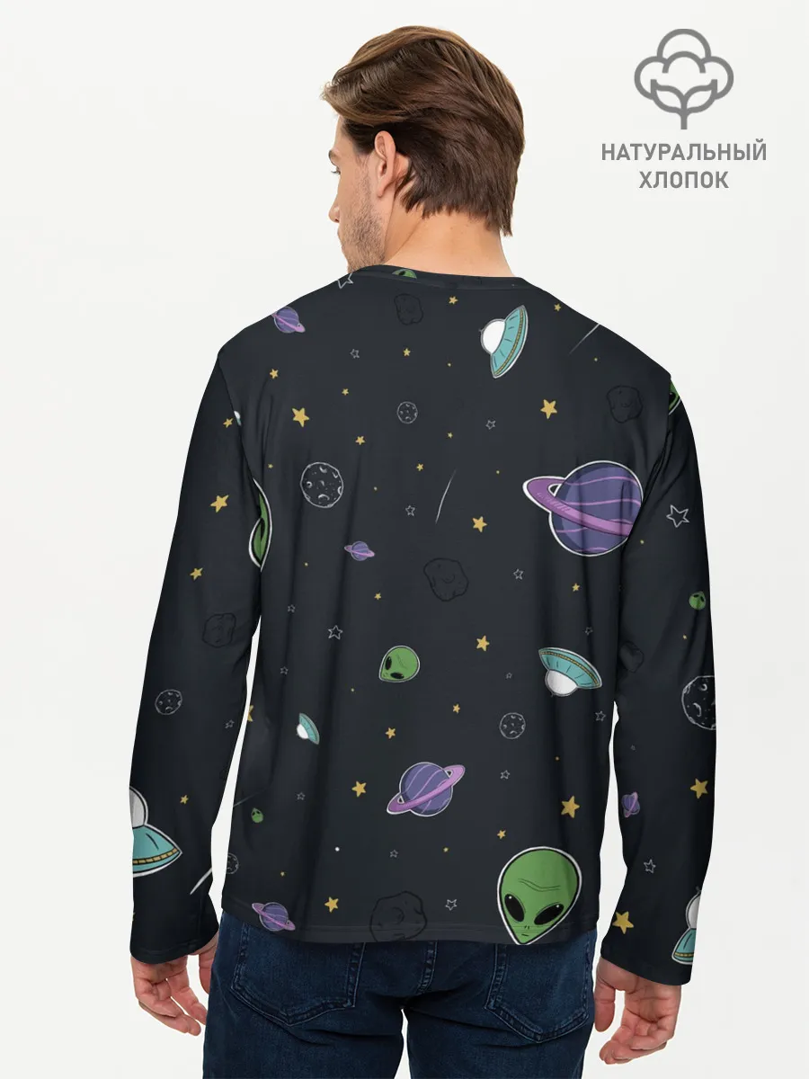 Мужской лонгслив базовый / Space