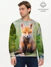 Мужской лонгслив базовый / Лисичка