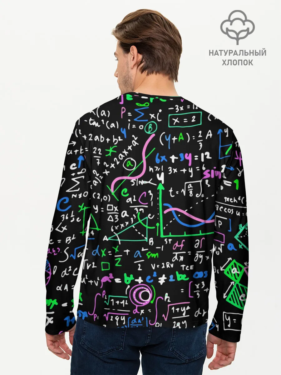 Мужской лонгслив базовый / Математика Графики и Функции