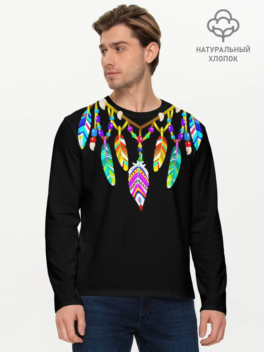 Мужской лонгслив базовый / Ожерелье