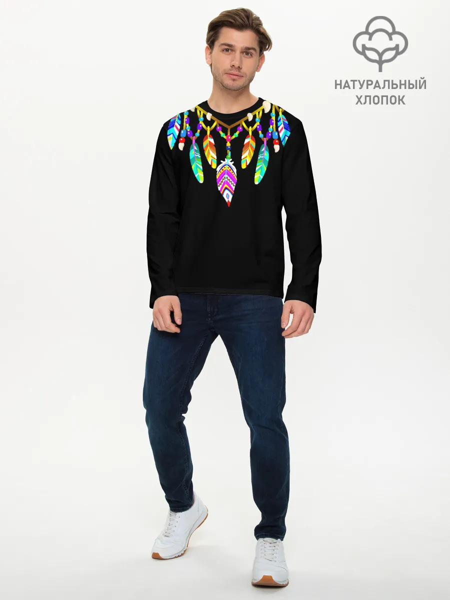 Мужской лонгслив базовый / Ожерелье