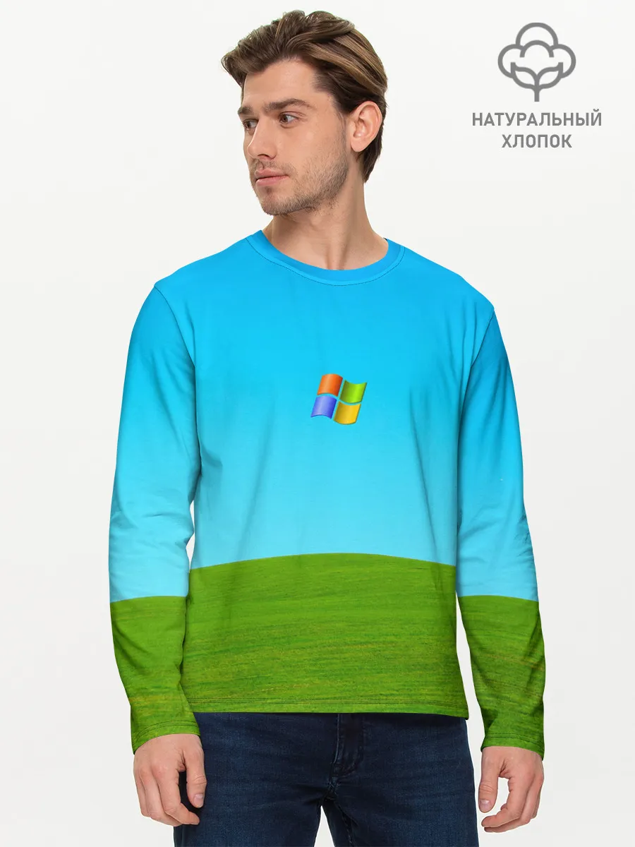 Мужской лонгслив базовый / Windows XP