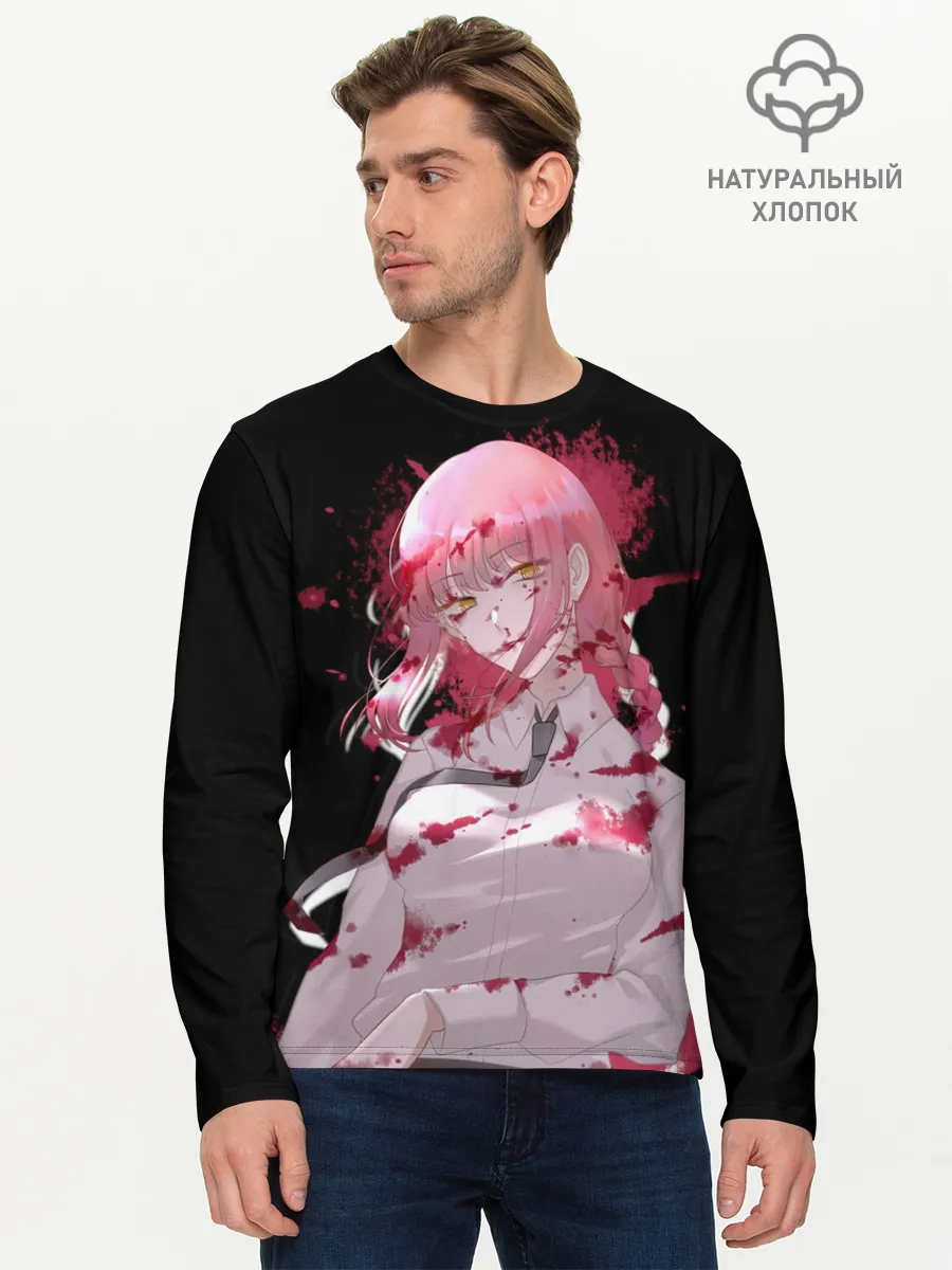 Мужской лонгслив базовый / Makima Chainsaw Man