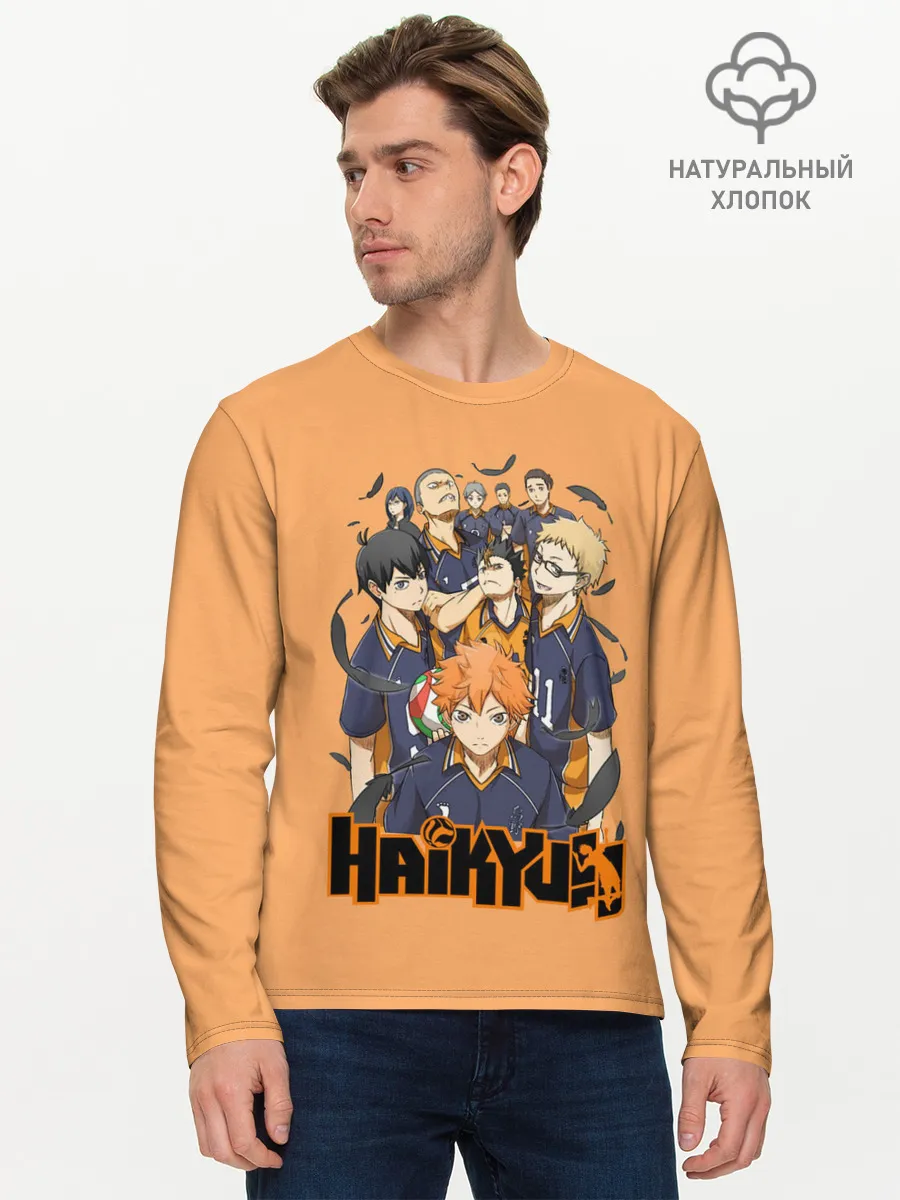 Мужской лонгслив базовый / Аниме Волейбол