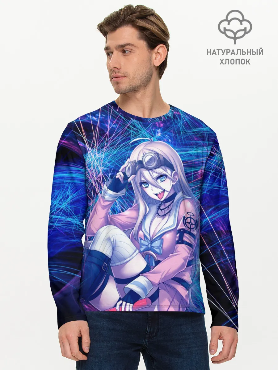 Мужской лонгслив базовый / Danganronpa neon