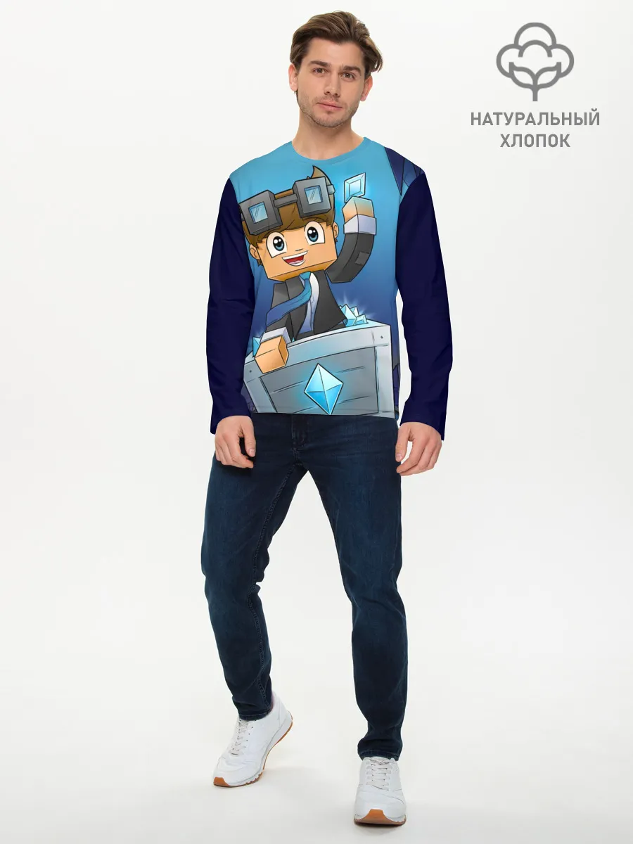 Мужской лонгслив базовый / Minecraft