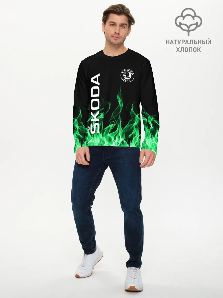 Мужской лонгслив базовый / SKODA