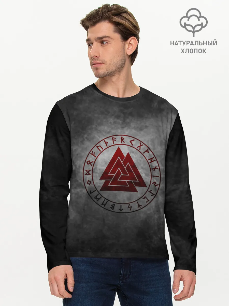 Мужской лонгслив базовый / руны
