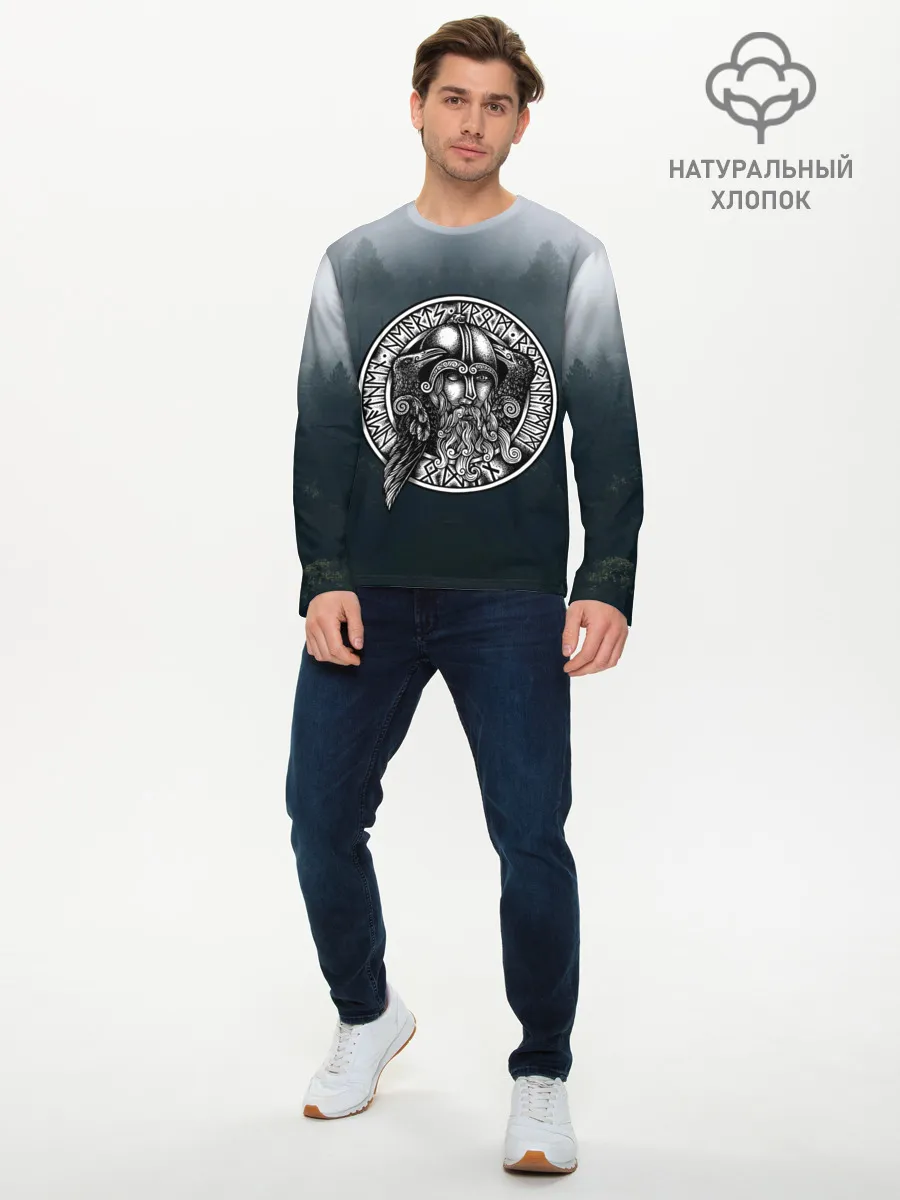 Мужской лонгслив базовый / руны