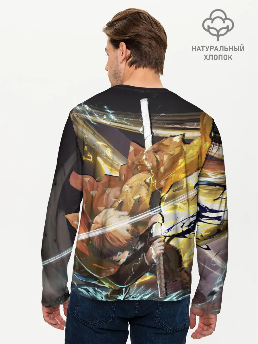 Мужской лонгслив базовый / Зиницу Агацума Клинок демонов