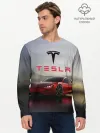 Мужской лонгслив базовый / Tesla Roadster