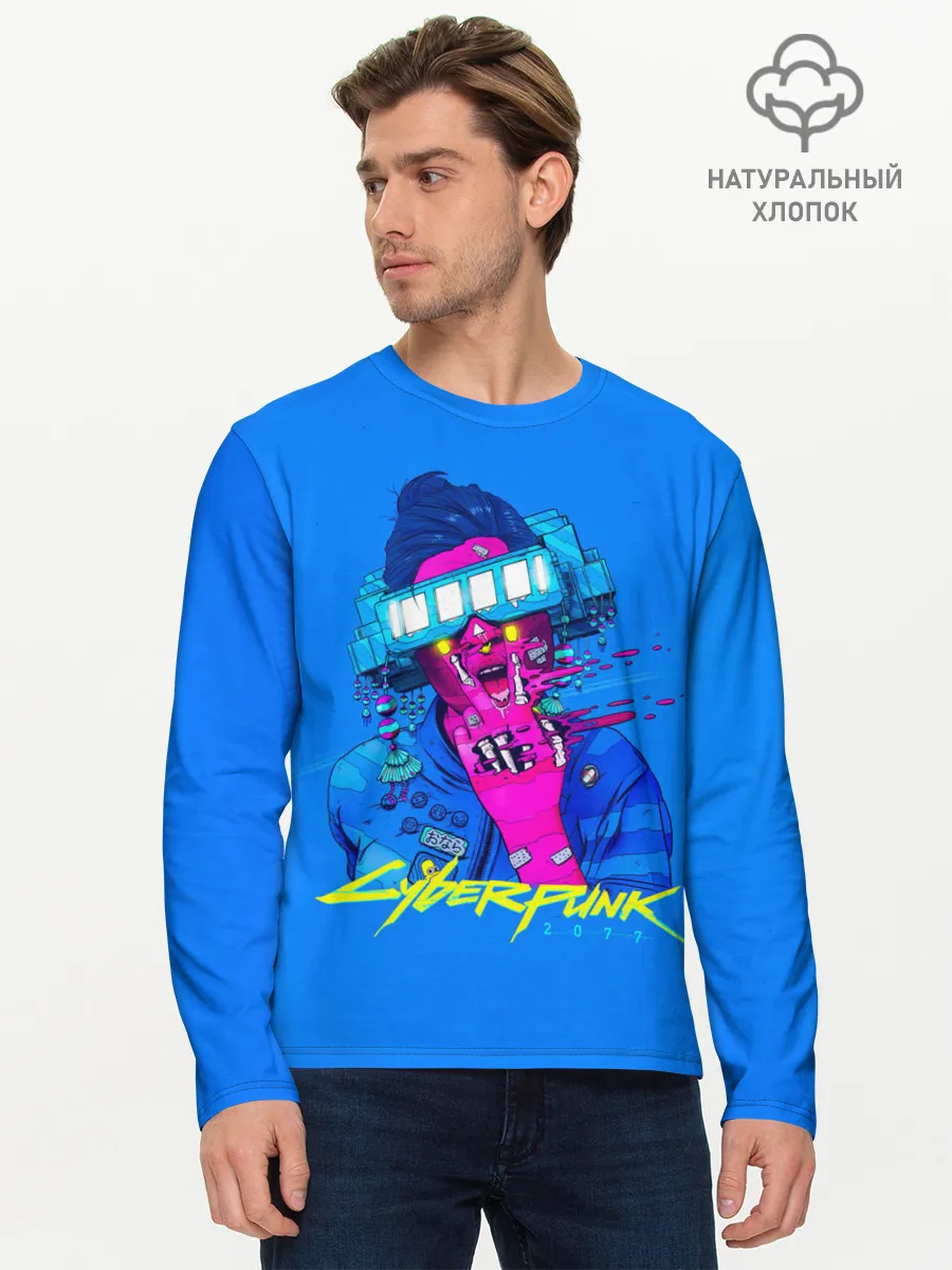 Мужской лонгслив базовый / Cyberpunk 2077