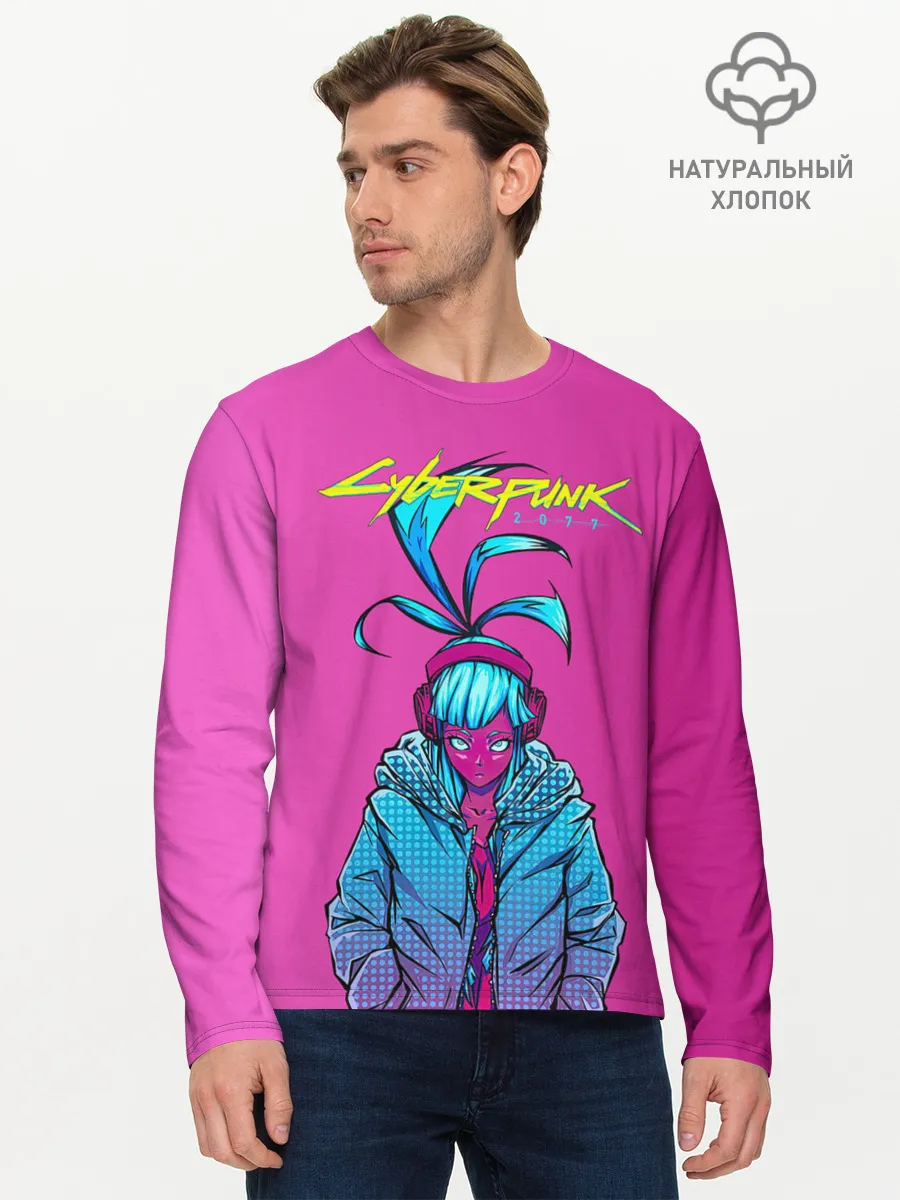 Мужской лонгслив базовый / Cyberpunk 2077
