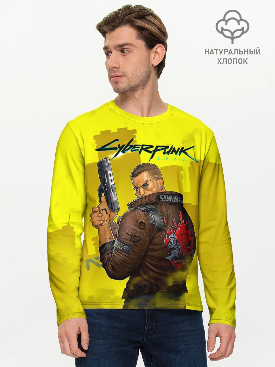 Мужской лонгслив базовый / Cyberpunk 2077