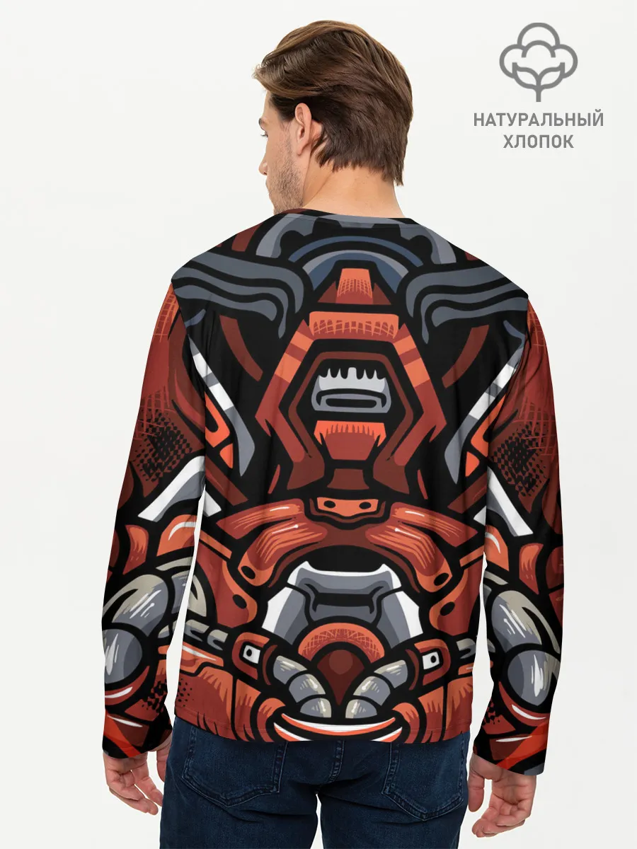 Мужской лонгслив базовый / Cyber Samurai