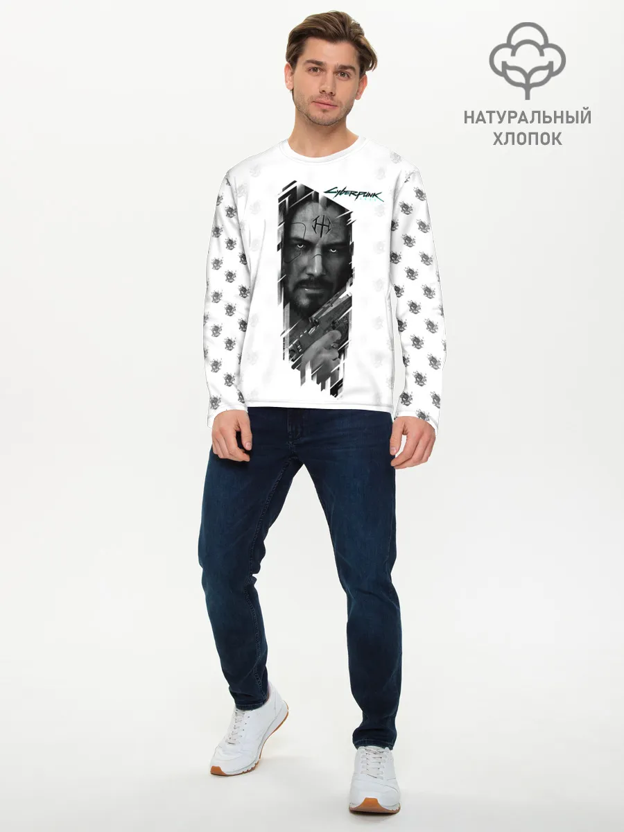 Мужской лонгслив базовый / Cyberpunk 2077