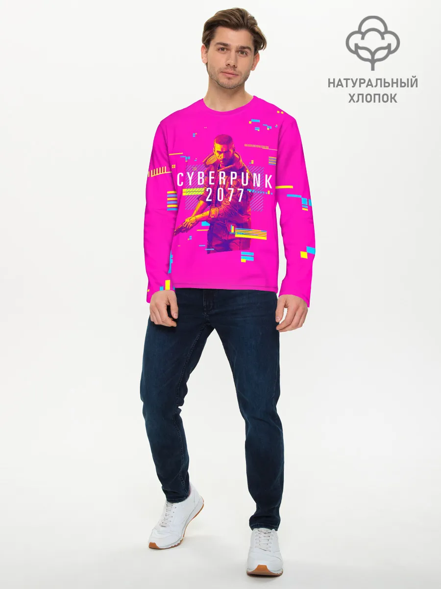 Мужской лонгслив базовый / Cyberpunk 2077