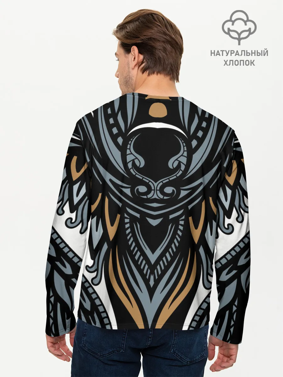 Мужской лонгслив базовый / Рисунок лиса