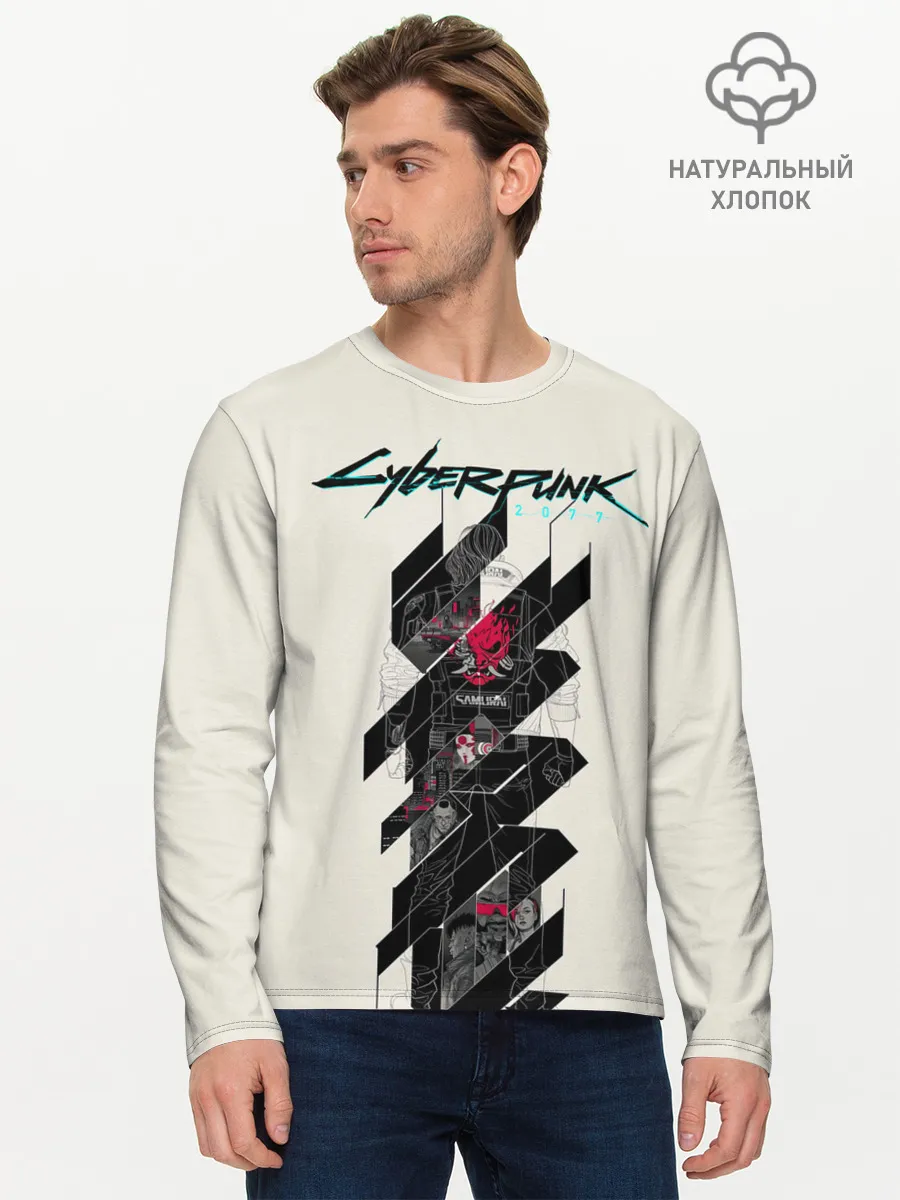 Мужской лонгслив базовый / Cyberpunk 2077