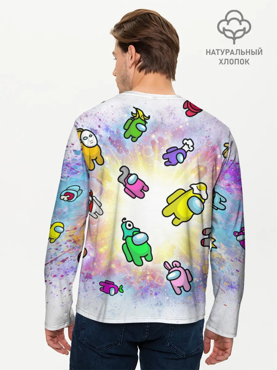 Мужской лонгслив базовый / Among us space