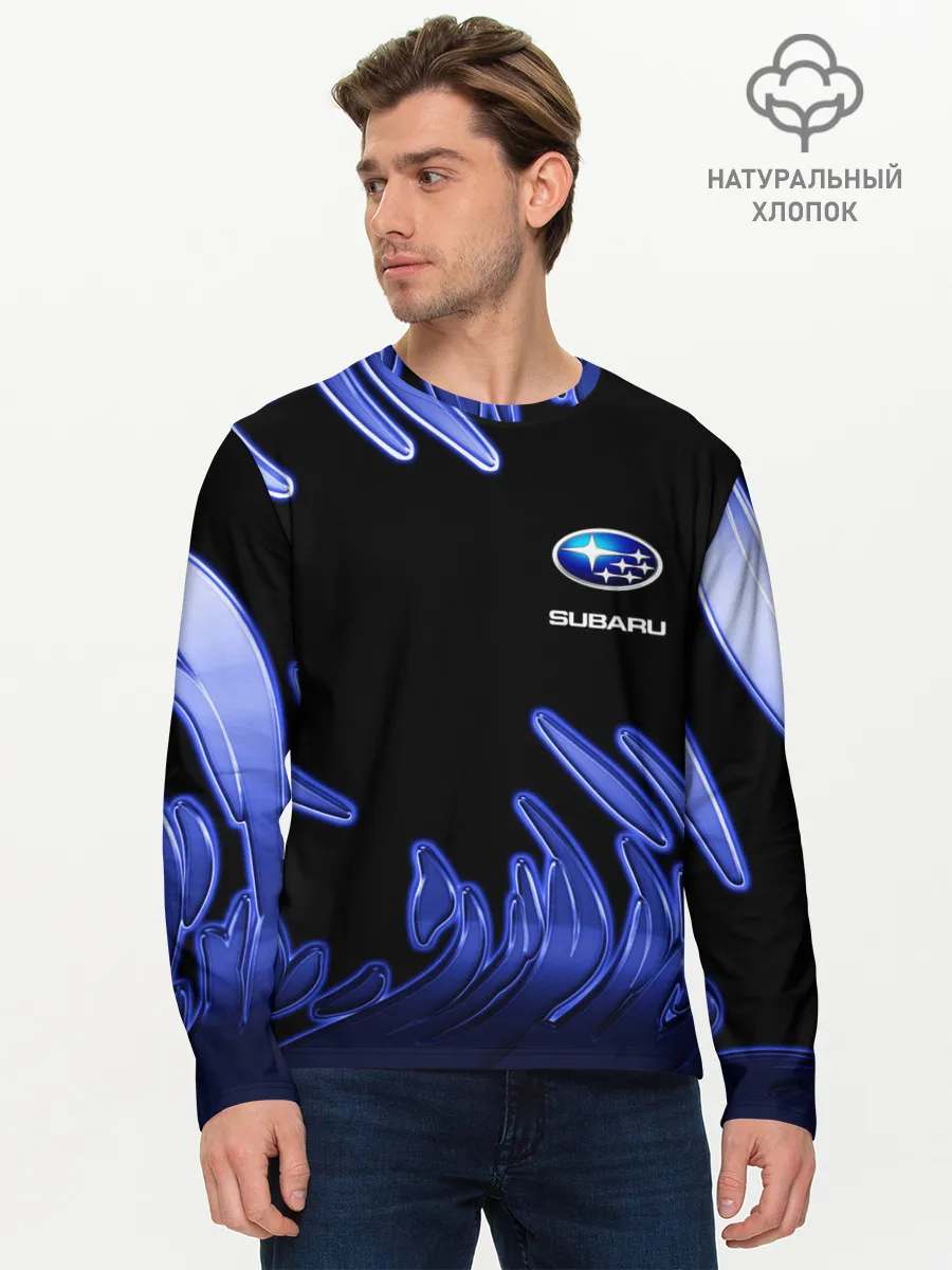 Мужской лонгслив базовый / Subaru