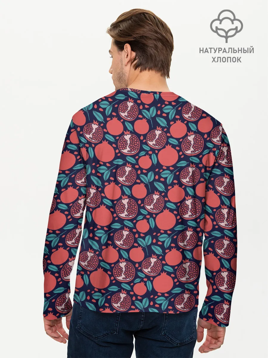 Мужской лонгслив базовый / Гранат