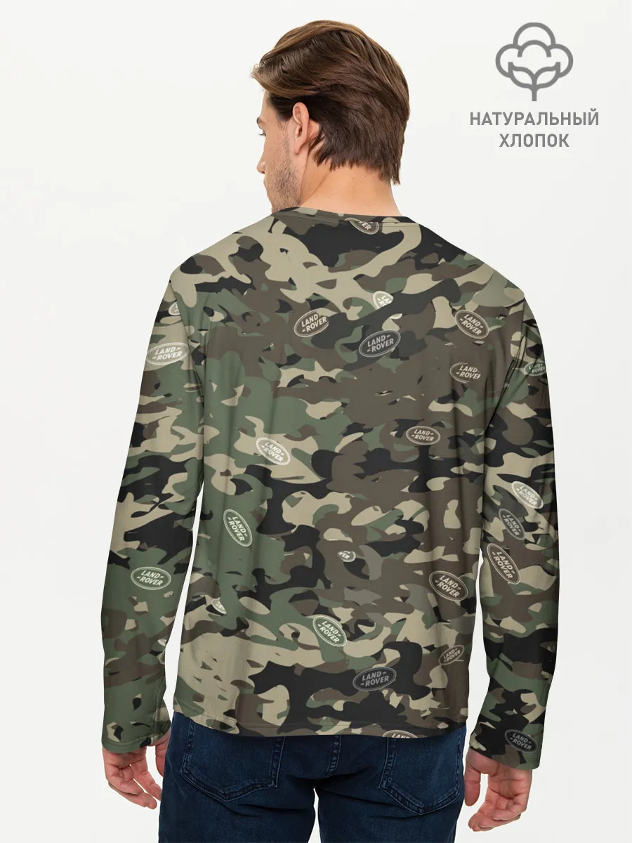 Мужской лонгслив базовый / Камуфляж Land Rover
