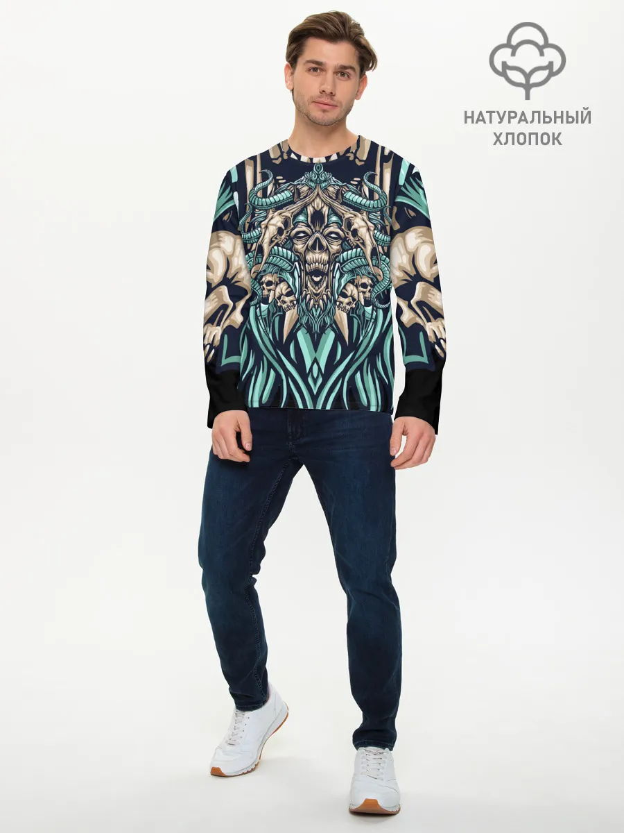 Мужской лонгслив базовый / Древний зомби