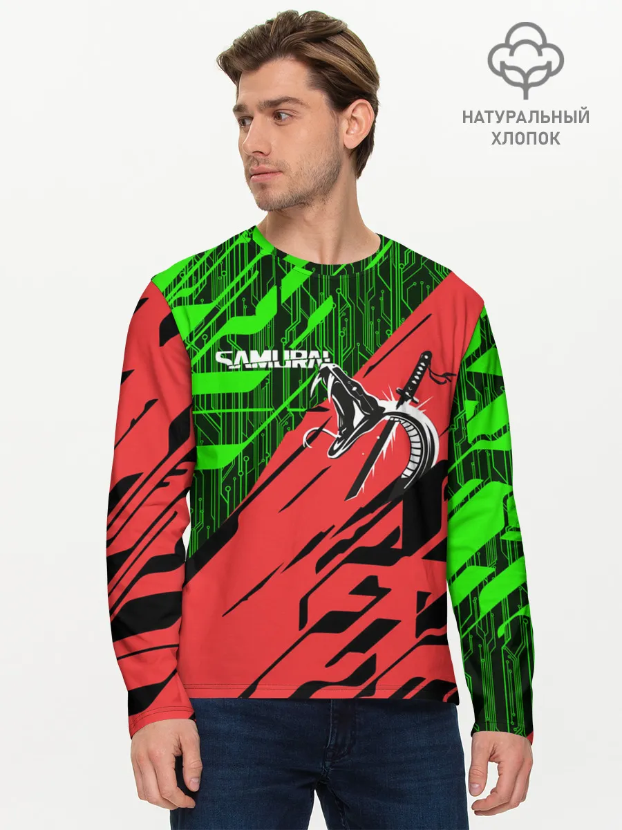 Мужской лонгслив базовый / CYBERPUNK 2077